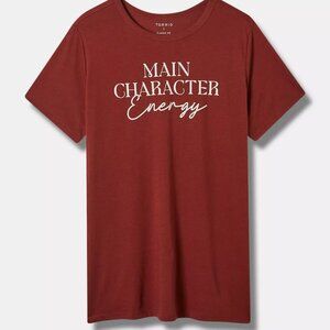 🎉 HOST PICK🎉Torrid Madder Brown Color Main Character Everyday Jersey Crew Tee